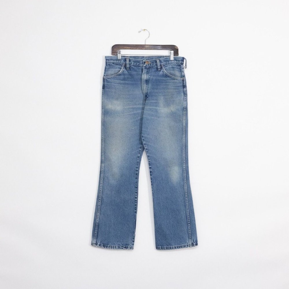 Vintage 90s Rustler Flare Cowboy Jeans 32x30 - Faded Distressed Light Wash USA